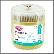 B8604/巧巧蘑菇/螺旋頭竹軸棉花棒(180支/盒)