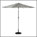 B8918/巧巧戶外抗UV防水手搖摺疊傘9尺(灰色)